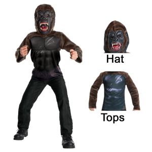 Kids Toy Store Purim King Kong Costume Cosplay Gorilla Costume Child Bigfoot Suit Halloween Costume for Kids animal Performance outfit stage