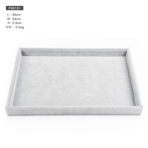 Oirlv Velvet Jewelry Drawer Organizer Tray Stackable Rings Earrings Watch Bracelet Necklace Storage Display Plate Removable Dividers P001