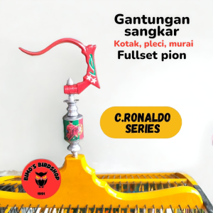 Gantungan Sangkar Kotak Motif C.RONALDO Cantolan Sangkar Burung Gantungan Sangkar Murai 1 pcs
