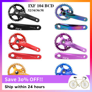 IXF 104 BCD 32T 34T 36T 38T Mountain Bike 170mm Crankset Aluminum Alloy MTB Crank Set Round Narrow Wide Chainring Bottom Bracket Bolts fit Shimano