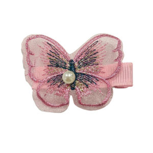 Jepit Rambut Kupu-Kupu Pearl Jepitan Kupukupu Bahan Tile Jepit Rambut Korea Kupu Kupu Bordir Jepit Rambut Wanita Cantik Fashion Korea Butterfly Hair Clip PTT