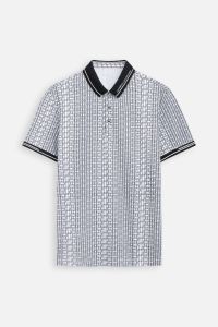 Áo polo nam Dugarco tay ngắn thiết kế họa tiết chữ độc quyền chất liệu cao cấp 228PLS22110