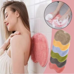 NO4 PANDA Suction Cup Shower Feet Cleaner Reusable Anti-Slip Back Scrubber Comfortable Remove Dead Skin Foot Massage Pad Shower