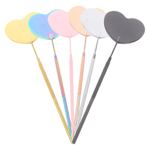 Lash Mirror for Eyelash Extension Detachable Eyelash Mirror Stainless Steel Eyelash Makeup Mirror Lash Extension Tools