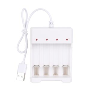DC5V 1A 1.2V 4 Slots AA/AAA Large Capacity USB Plug Battery Charger Microphone Toy Universal