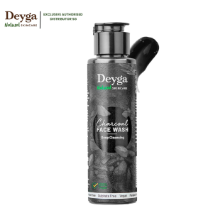 Deyga Charcoal Face Wash 100ml | Natural Cleanser with Activated Charcoal & Tea Tree Oil | Fights Pimples Blackheads & Acne | Gentle Daily Cleanser