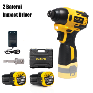 KEELAT 2 IN 1 KOMBO Drill Impact Driver KCID02 Brushless Cordless Drill Set Heavy Duty Drill Impact Bateri Power Tool Mesin Bor