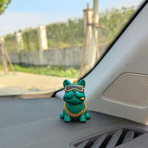 Fashion French Bulldog Keychain for Women Bag Pendant Transparent Colorful Dog Keychains Men Car Key Ring Christmas Gift Creative Bulldog Tray Decoration Animal Dog Resin Crafts Statue Figure Sculpture Jewelry Display