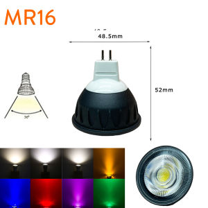 6Pcs Dimmable LED Spotlight GU10 GU5.3 MR16 10W COB Bulb 220V 12V 24V Lamp Energy Saving Light