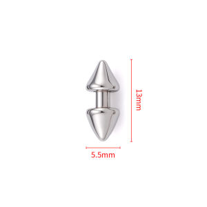 Stainless Steel Double Hole Connector Jewelry diy Necklace Bracelet Accessories Double Cone Pendant