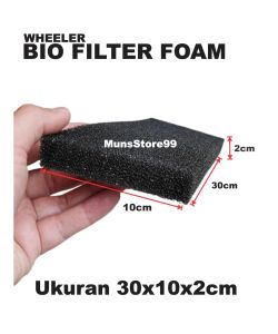 Busa Filter Aquarium Bio Foam Filter Kolam Ikan Kapas Filter Wheeler