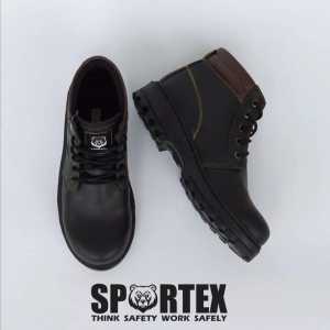 sepatu safety / safety shoes / safety boot by sportex type black brown