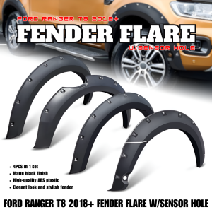 OCAS FORD RANGER T8 2018+ FENDER FLARE W/SENSOR HOLE (11609)