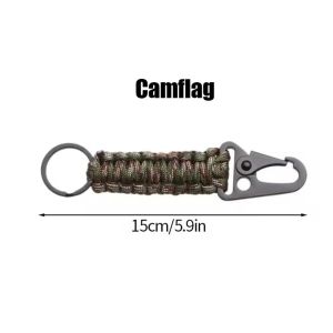 Carabiner Gantungan Kunci Keychain Tali Paracord Untuk Survival Outdoor Camping