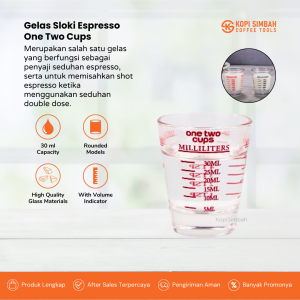 Gelas Ukur Espresso Coffee ROUND Glass Sloki 30 ml Server Seduhan Minuman Kopi Espreso