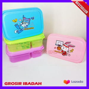 Kotak Bekal Anak Warna-warni dengan Motif Sporty - Tempat Makan Resolusi Terbaik