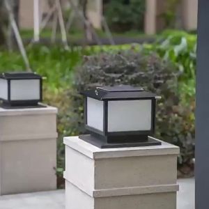 Dream Solar Cell Pole Lamp Outdoor Waterproof Pillar Light 4 Colors Square Solar Cell Lights