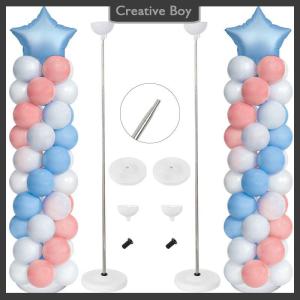 [Creative] Balloon Column Stand KitAdjustable Balloon Column Kit Metal Telescopic Pillar Balloon Stand Birthday Party Graduation Weddi