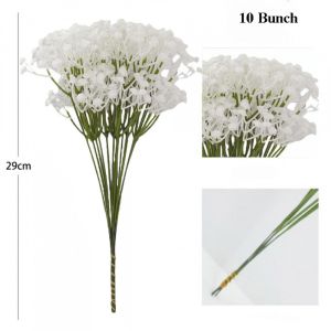 NEXTYOO 10 Bunch Nhựa Hoa giả Gypsophila 29cm 7 màu sắc Bó hoa giả tự làm  Trang trí đám cưới ngoài trời Trang trí tiệc ngoài trời/