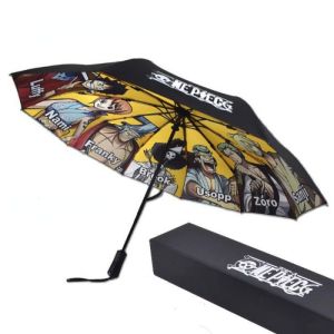 Payung Lipat Jumbo Otomatis One Piece Luffy Outdoor Anime 3 lipat Kotak Hadiah Ulang Tahun