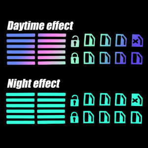 สติกเกอร์ปุ่มเรืองแสงสำหรับตกแต่งภายในรถยนต์สวิตช์ที่ยกหน้าต่างสีสันสดใสสติ๊กเกอร์เรืองแสงสติกเกอร์เรืองแสงกลางคืนภายในรถ