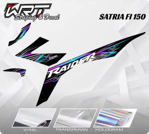 Striping Satria Injeksi-Stiker Decal Satria FU 150 Injeksi Rainbow v2