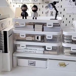 JIJI.SG Kora Stationery Organizer Storage Box Stackable with lid