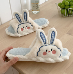 🔥พร้อมส่ง🔥รองเท้าสลิปเปอร์ กระต่าย รองเท้าใส่ในบ้าน สลิปเปอร์ slipper เพิ่มความอุ่นให้เท้า รองเท้าผู้หญิง รองเท้าผู้ชาย #0081-