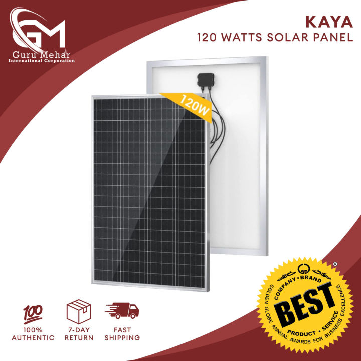 Solar Module 120 Watt Solar Panel 120 Watts (KAYA) - Mono Crystalline Solar Panel for Maximum ...