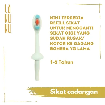 Lakuku - Sikat Gigi Anak Balita 1 tahun Lembut Soft Toothbrush model silikon boneka lucu