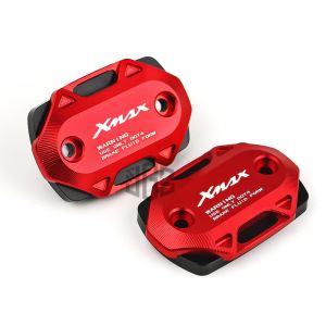 2 pieces For YAMAHA XMAX 250 300 Motorcycle CNC Brake Fuel Oil Cap Master Cover Front Fluid Reservoir Cover Accessories