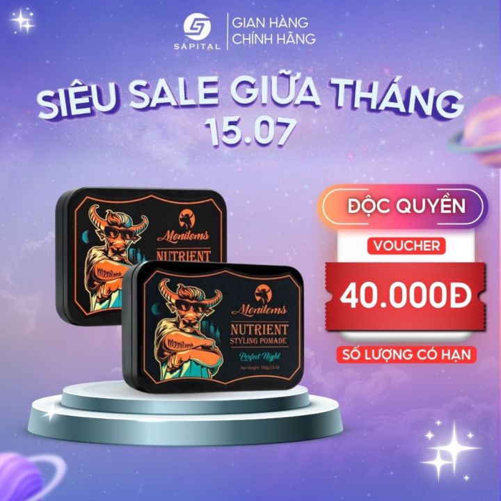 Sáp Vuốt tóc Menitems Perfect Night 50/100G | Sáp dưỡng tạo kiểu tự ...