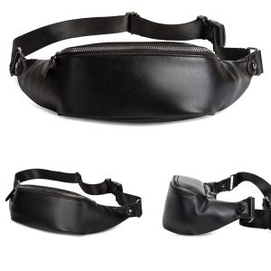 Tas Selempang Kulit Pria Anti Air Waistbag Slempang klit