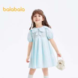 Balabala Childrens Princess Dress Summer 2024 New Childrens Dress Foreign Style Sweet Gentle A Line