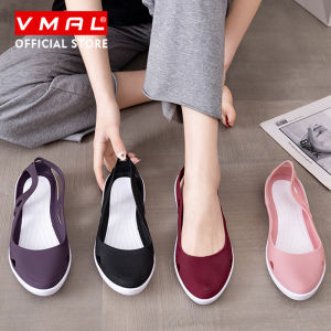 VMAL Phụ Nữ giày dẻo phong cách Hàn Quốc Xăng đan đế bệt Cho Dép xăng đan nữ giày làm vườn Bãi Biển Rỗng dép giày sục màu kẹo Dép đi biển chống nước Dép Kích Thước 36-40