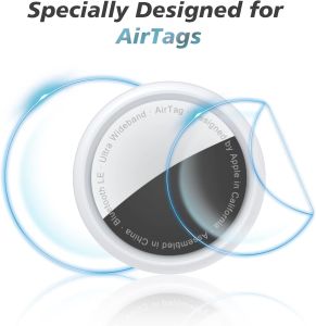 Silicone Case for AirTag with Keychain Ring Meokkaebi Waterproof Anti-Scratch Tracker Cover Compatible with AirTags 2021 for s Keys Luggage Backpacks