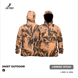 Jstro Jaket Hoodie Outdoor Cagoule Kantong Doraemon Mayer Loreng Anti Air