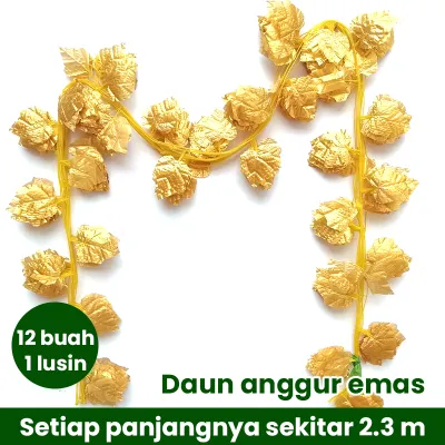 Daun anggur palsu 2m Srigading ivy anggur ivy Vine daun imitasi buatan daun daun dekoratif buatan plastik menggantung rumput dekorasi rumput