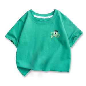 IBB Baju kaos anak laki laki atasan anak perempuan lengan pendek distro t shirt oversize import bahan katun kualitas cocok untuk harian santai premium motif polos korean style terbaru kekinian 9001-04