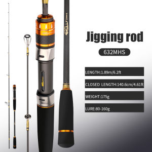 Japan Fuji Solid jigging carbon fiber fishing rod medium rod saltwater rod spinning rod/baitcasting rod deepsea fishing rod boat rod lure rod