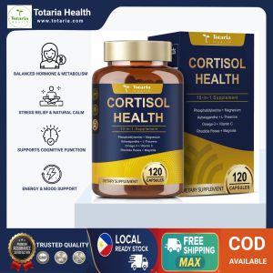 Totaria Cortisol Health 120 Capsules - 10-in-1 Stress Relief & Hormone Balance for Women - Reduce Stress Belly Fat & Support Better Sleep