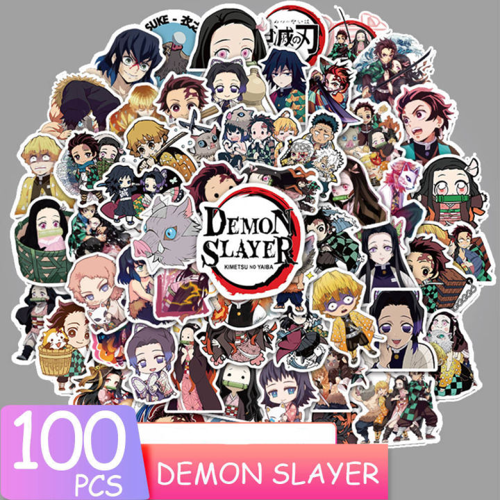 LANDIS 100Pcs Multi Use DIY Stickers Cartoon Waterproof Anime Decals ...