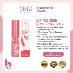 Lip Mousse Rose Pink SR12 Lipcream Mengandung SPF Melembabkan Bibir