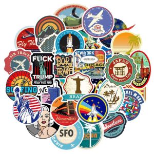 50PCS VINTAGE TRAVEL LOGO Vinyl Decal graffiti STICKERS bomb for laptop fridge luggage & etc