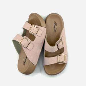 Free Shipping 2026 Summer New Thick-Soled Non-Slip Slippers For Women Retro Double-Buckle Casual One-Strap Sandals For Outdoor Wear