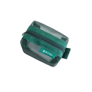 LUXELU Nylon Transparent Storage Bag Breathable Square Mini Zipper Coin Purse Multipurpose Lightweight Data Lines Organizer Travel Storage