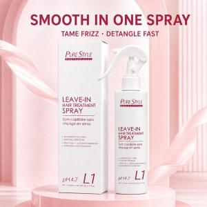 Pure Style Leave-In Hair Treatment Spray 200ml Anti-Frizz Detangling & Shine No-Rinse Hair Care with Argan Oil