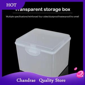 [Chandrae] Flip Storage Box Transparent Desktop Storage Box LED Headlight Packaging Box Wearing Headlight Plastic Box
