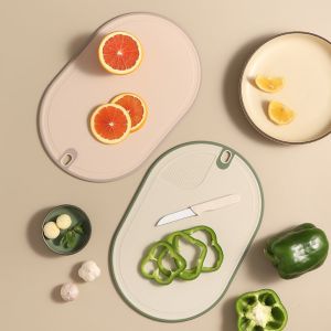 CSQ63 Multi-functional Double-sided Chopping Board Hanging Portable Chopping Block Convenient Plastic Fruit Panel Home