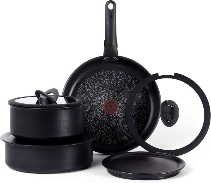 T-fal Ingenio Nonstick Cookware Set 8 OR 14 or 18 Piece Induction Oven ...